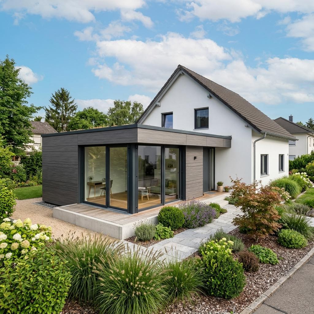 Anbau Cube 22 von Conliving Anbau / Aufstockung Anbau Cube 22 von Conliving — Modulbau mit rund 22 m²