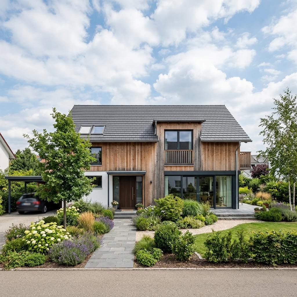 Einfamilienhaus Haus Aumüller von Baufritz — Fertighaus mit rund 164 m²