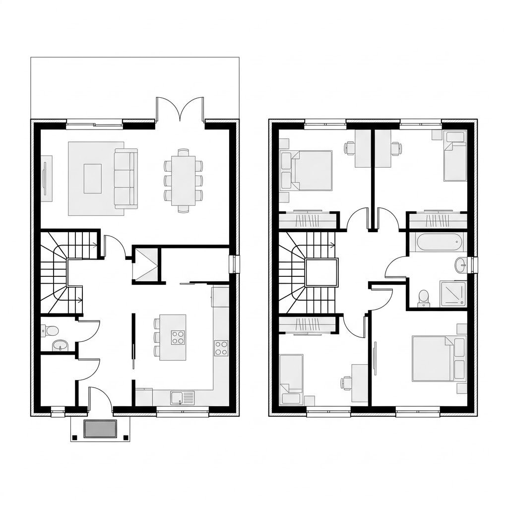 Grundriss Evolution Familien 146 von Bien-Zenker — 146 m², 5 Zimmer