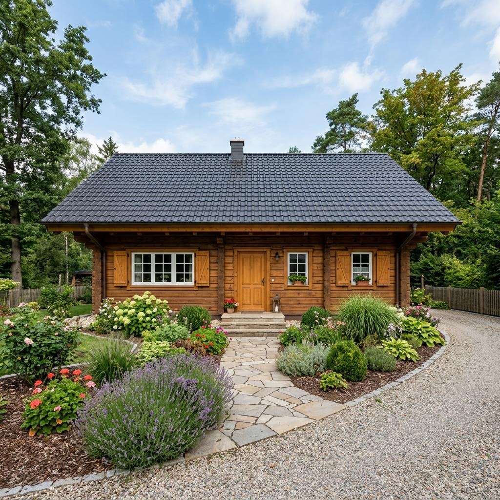 Blockhaus Natur 108 von KD-Haus — Blockbohlenbau aus Massivholz mit rund 108 m²