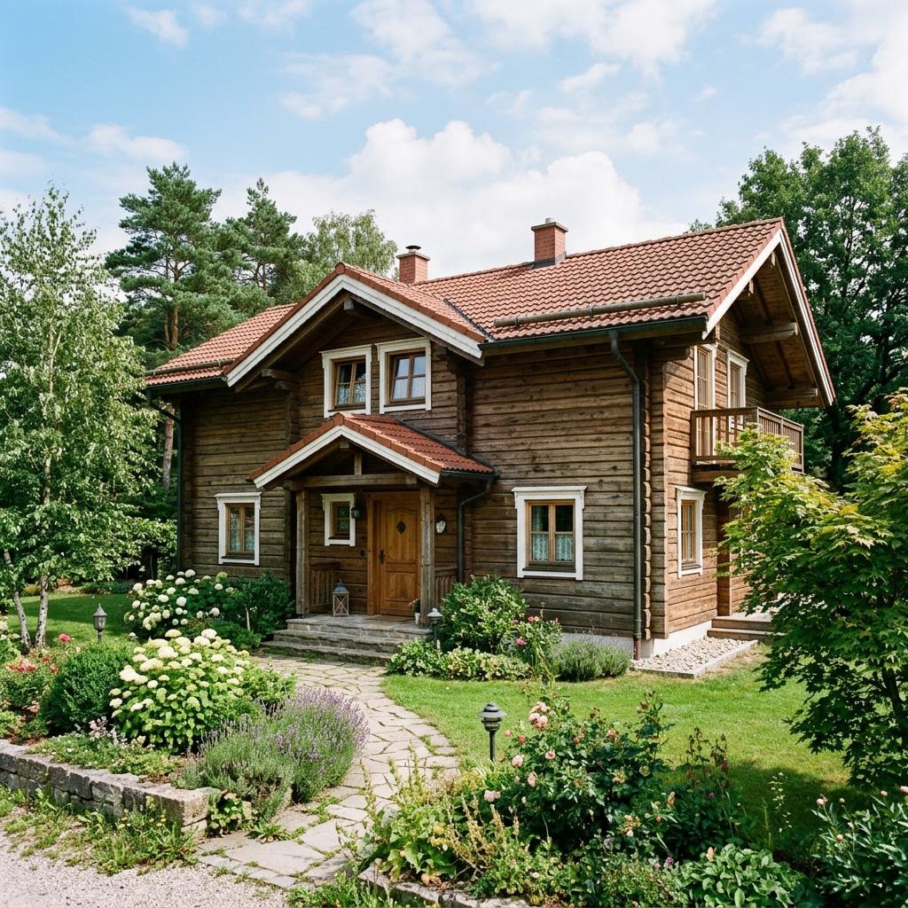Blockhaus Natur 142 von KD-Haus — Blockbohlenbau aus Massivholz mit rund 142 m²
