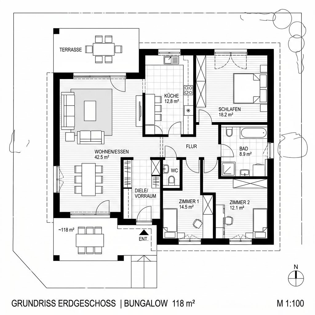 Grundriss Park 118 Bungalow von Danwood