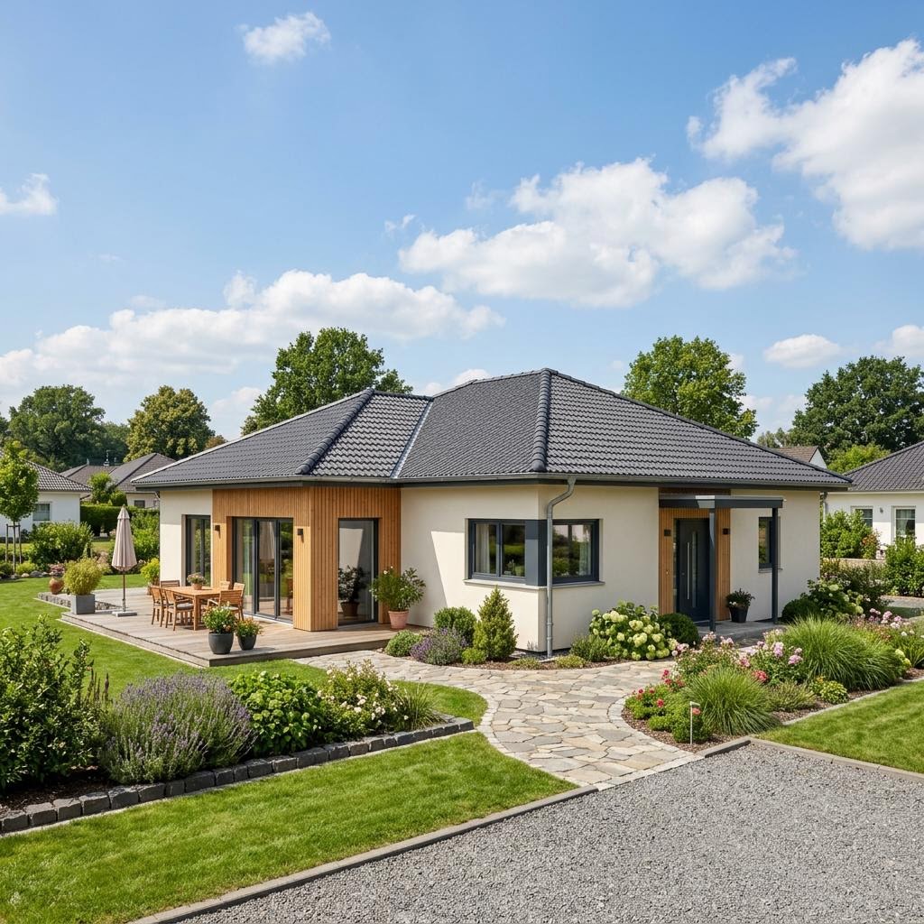 Bungalow 131 von Town & Country Haus Bungalow 131 von Town & Country Haus — Massivbungalow mit Walmdach und 131 m²