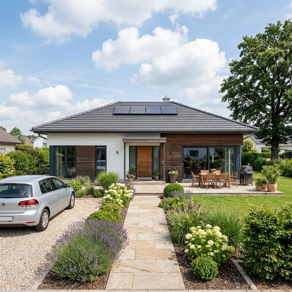 Bungalow Generation 128 von WeberHaus Bungalow Generation 128 von WeberHaus — Holztafelbau mit Walmdach und rund 128 m²