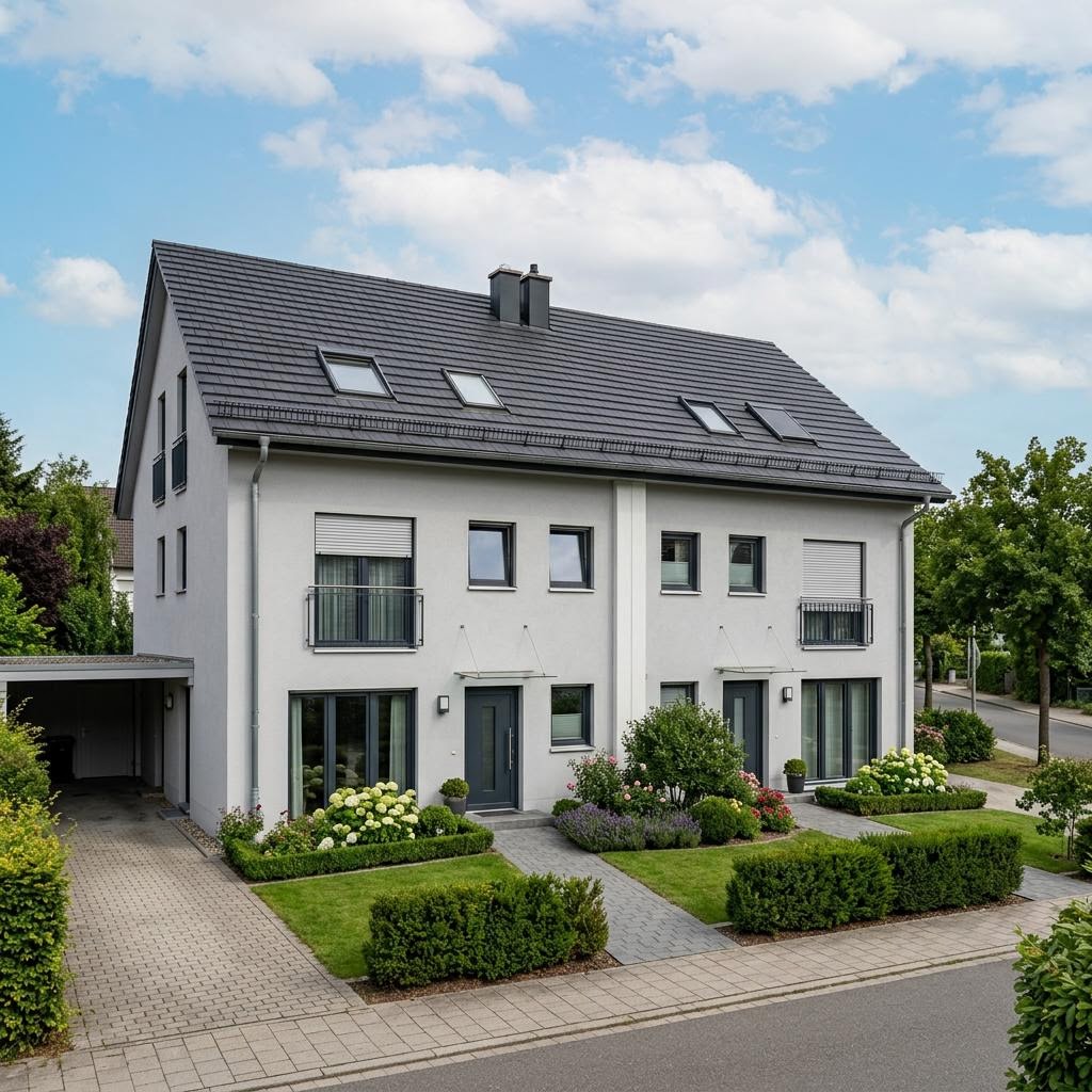 Doppelhaushälfte Dresden 128 von FIBAV Massivhaus Doppelhaus Doppelhaushälfte Dresden 128 von FIBAV Massivhaus — Massivhaus im Mauerwerk mit rund 128 m²