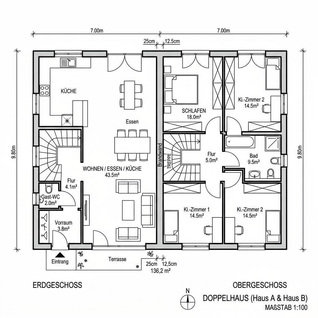 Grundriss Duett 136 Grundriss Duett 136 von Fingerhut Haus
