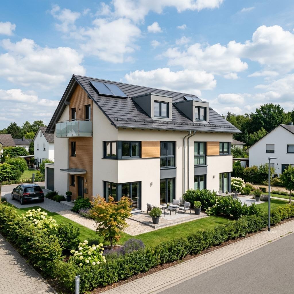 Friesenmaxime Doppelhaus von Viebrockhaus Doppelhaus Friesenmaxime von Viebrockhaus — Massivhaus mit Klinkerfassade und Satteldach
