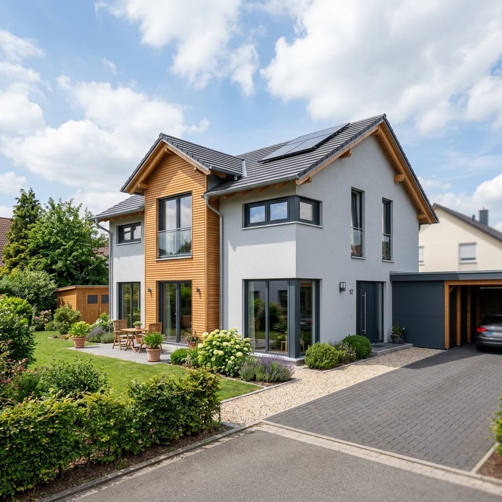 Fjord 158 von Bärenhaus Einfamilienhaus Fjord 158 von Bärenhaus — geräumiges Holzfertighaus mit Satteldach