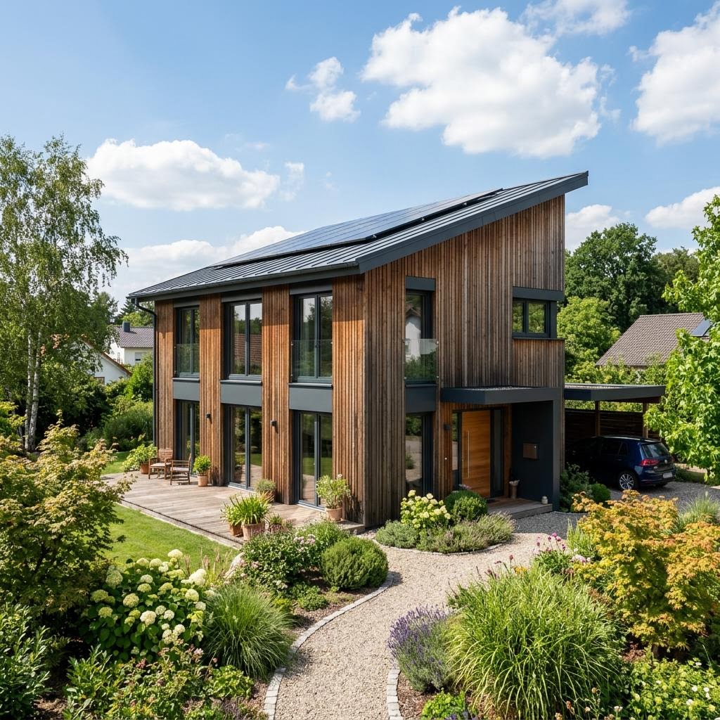 Einfamilienhaus Planungsbeispiel 136H30 von Bio-Solar-Haus — Holztafelbau mit rund 136 m²