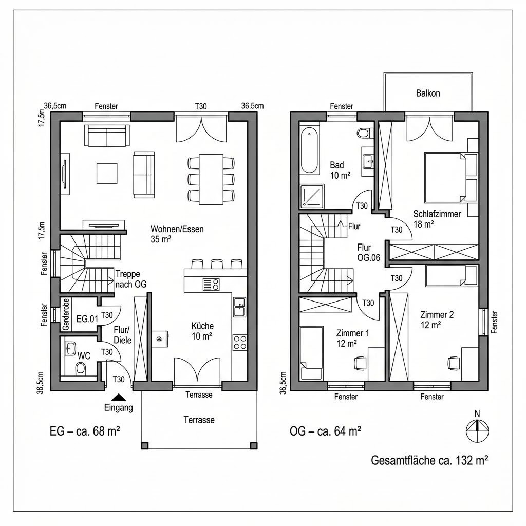 Grundriss Belando 132 Grundriss Belando 132 von Büdenbender Hausbau