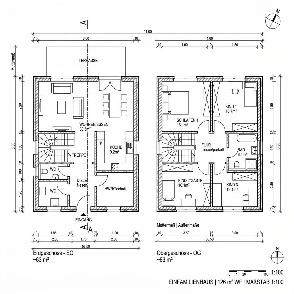 Grundriss Vita 126 Grundriss Vita 126 von Hanlo Haus