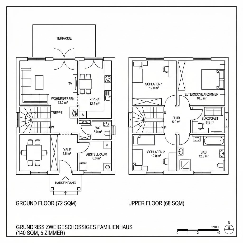 Grundriss VITA 140 Grundriss VITA 140 von Hartl Haus