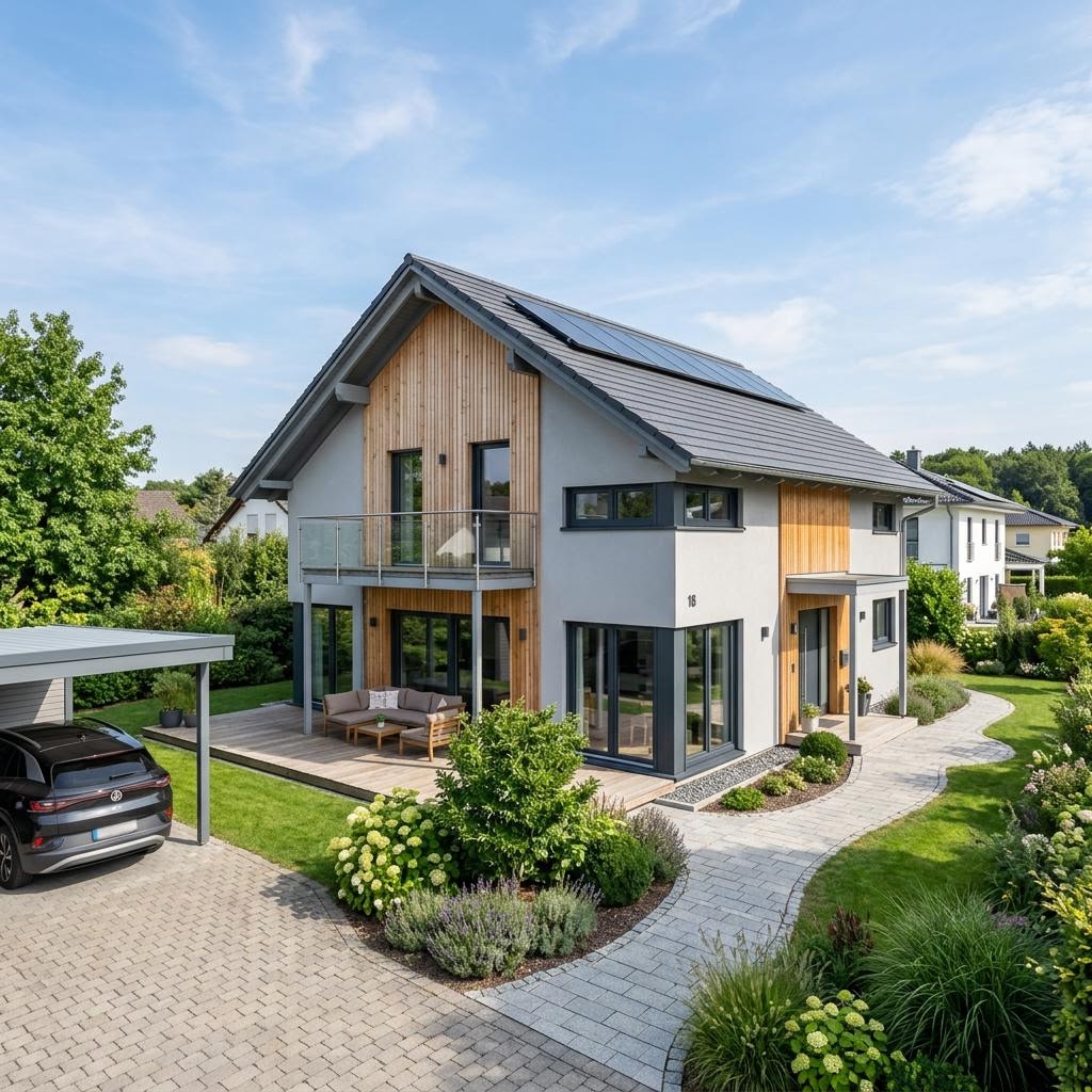 Einfamilienhaus Solitär Flair 146 von Keitel-Haus — Holzfertighaus mit großzügigem Wohnbereich