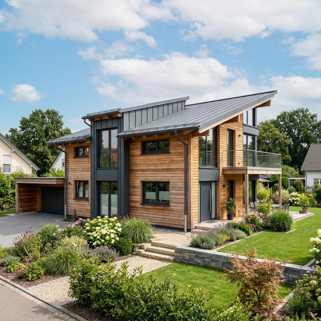 Einfamilienhaus PultVersatz 148 von Kitzlinger Haus — Fertighaus mit rund 148 m²