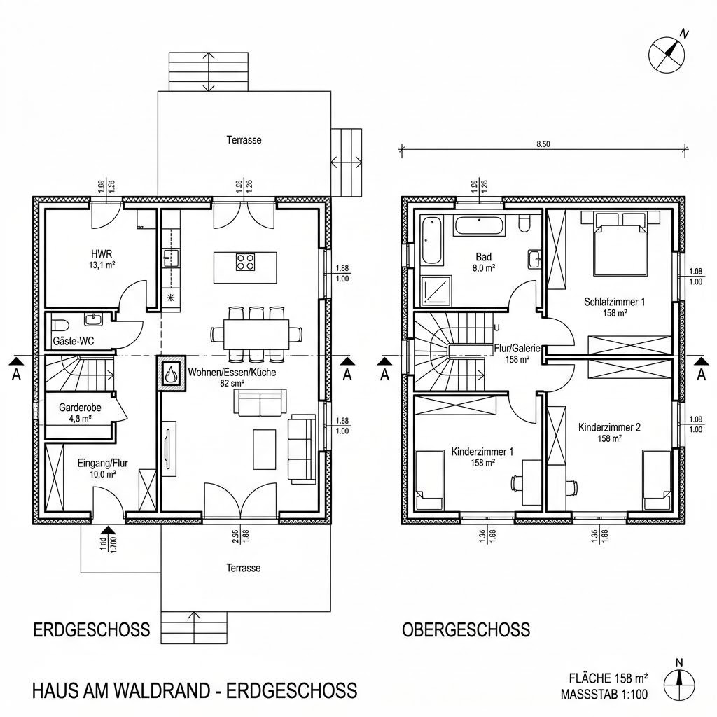 Grundriss Trend 158 Grundriss Trend 158 von OKAL Haus