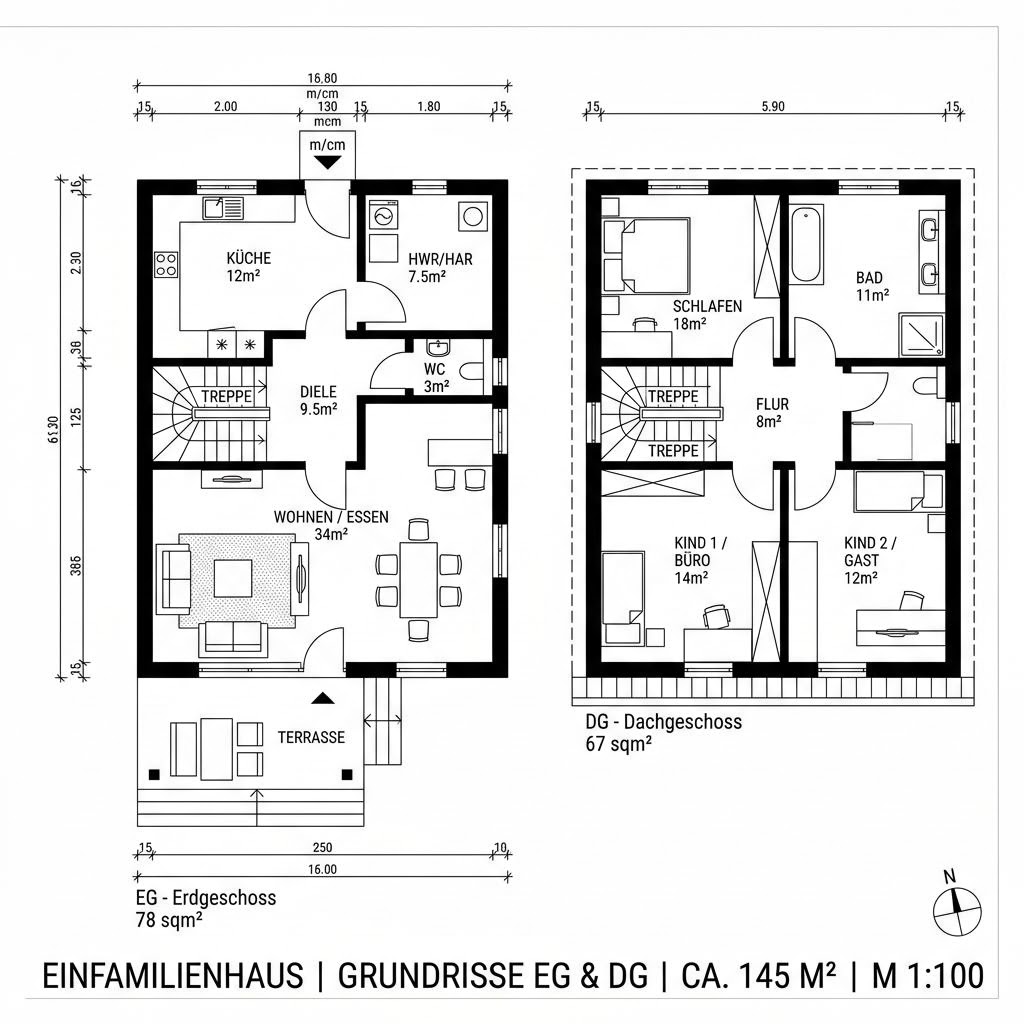Grundriss Pro 145 Grundriss Pro 145 von ProHaus