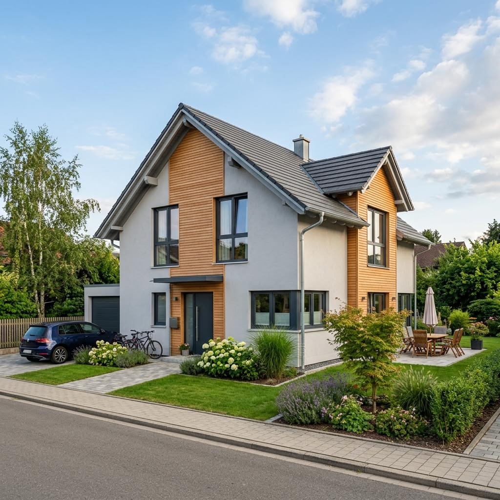 Einfamilienhaus Casa Vita 115 von Rubner Haus — kompaktes Naturholzhaus mit Satteldach und 115 m²
