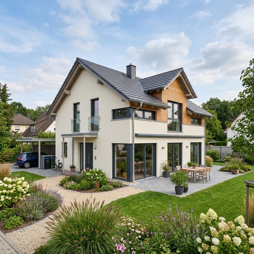 Flair 110 von Town & Country Haus Einfamilienhaus Flair 110 von Town & Country Haus — Massivhaus mit Satteldach und 110 m²
