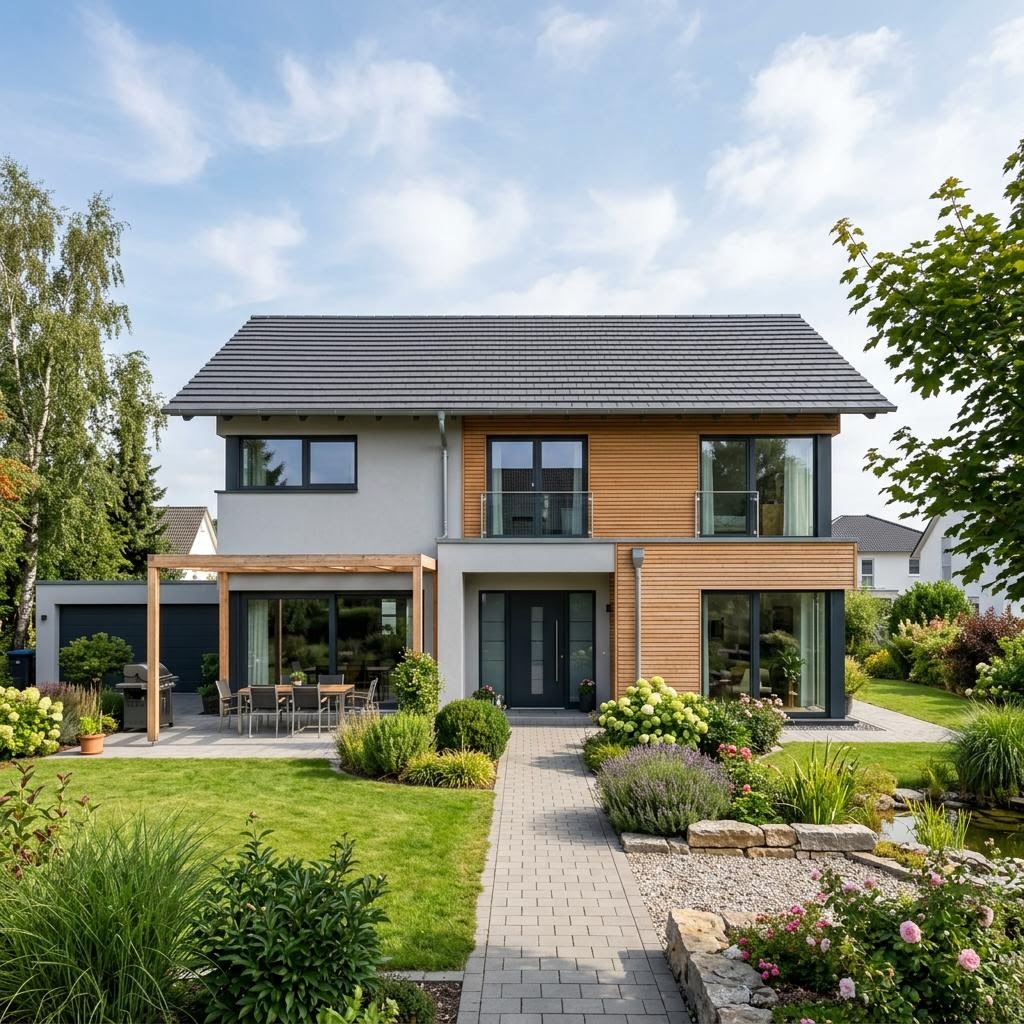 Maxime 400 von Viebrockhaus Einfamilienhaus Maxime 400 von Viebrockhaus — Massivhaus mit fünf Zimmern und Satteldach