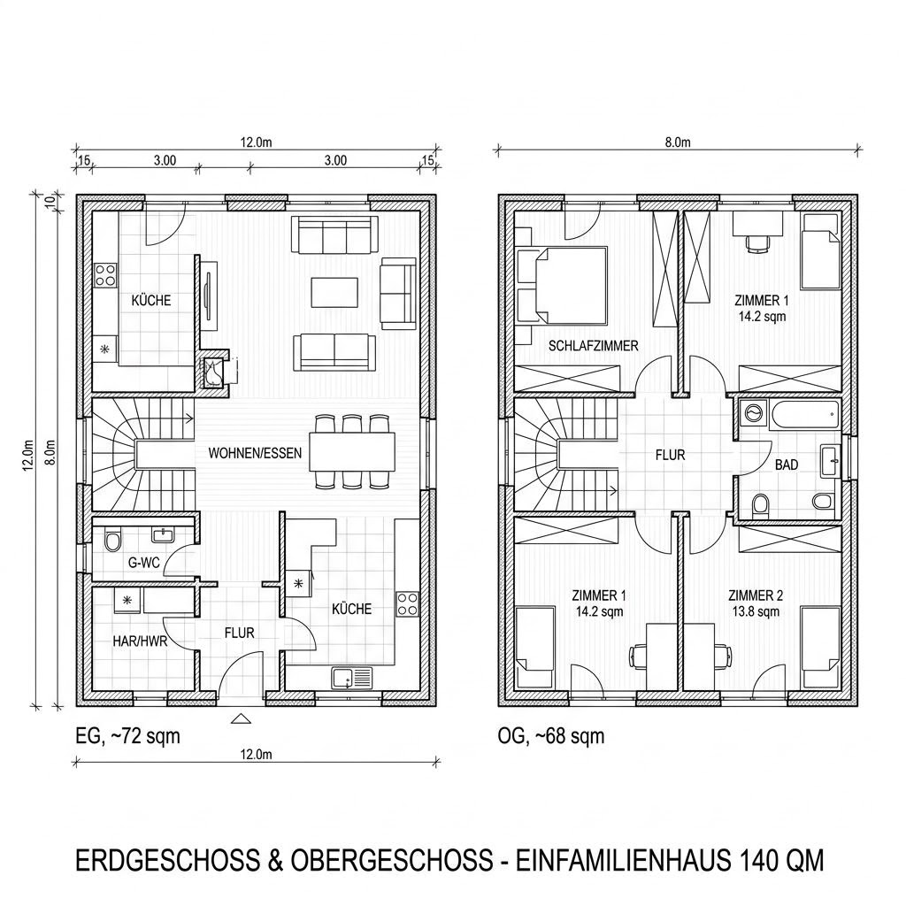 Grundriss Maxime 400 von Viebrockhaus — 140 m², 5 Zimmer