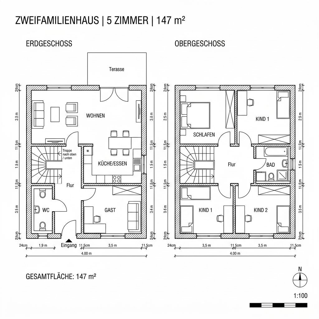 Grundriss Generation 5.5 147 Grundriss Generation 5.5 147 von WeberHaus
