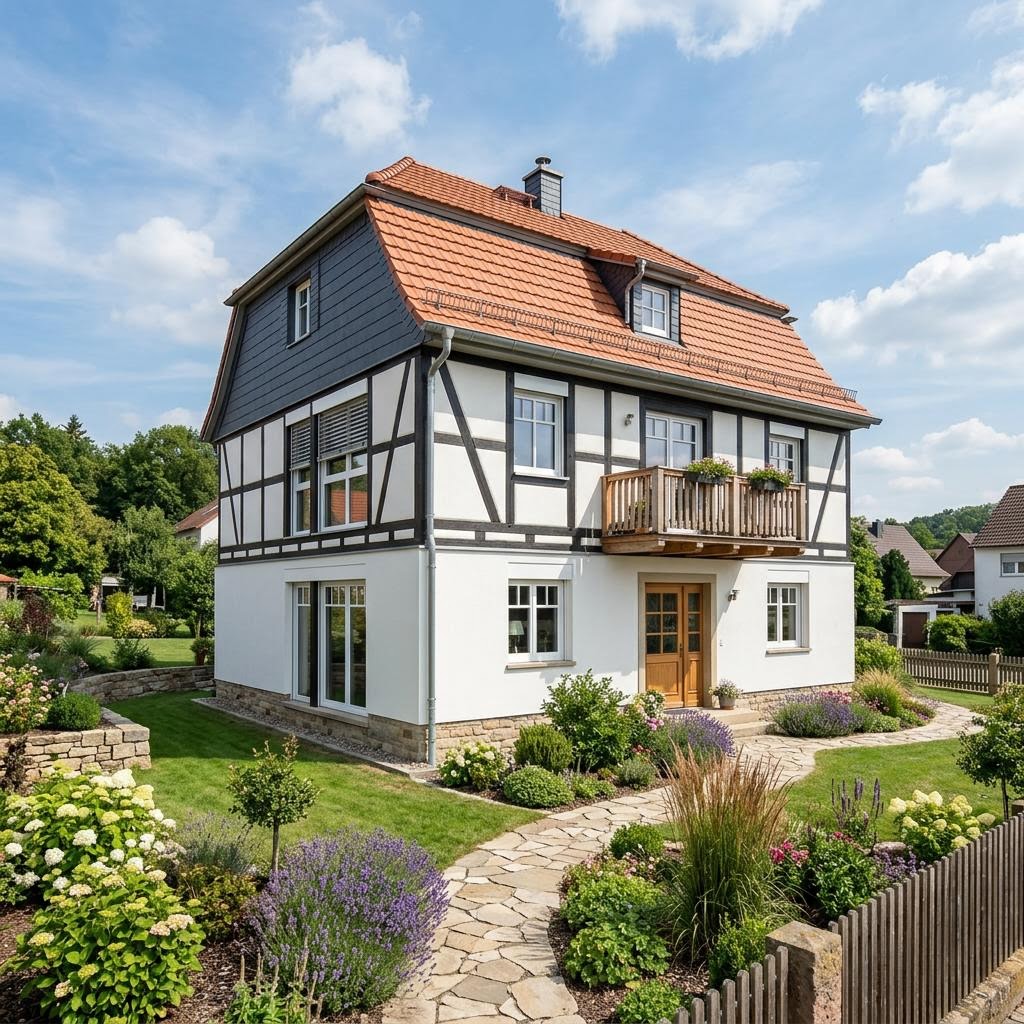 Fachwerkhaus Fachwerkhaus Reetdachkate 136 von Fuhrberger Fachwerkhaus — Fachwerk in Eiche mit rund 136 m²