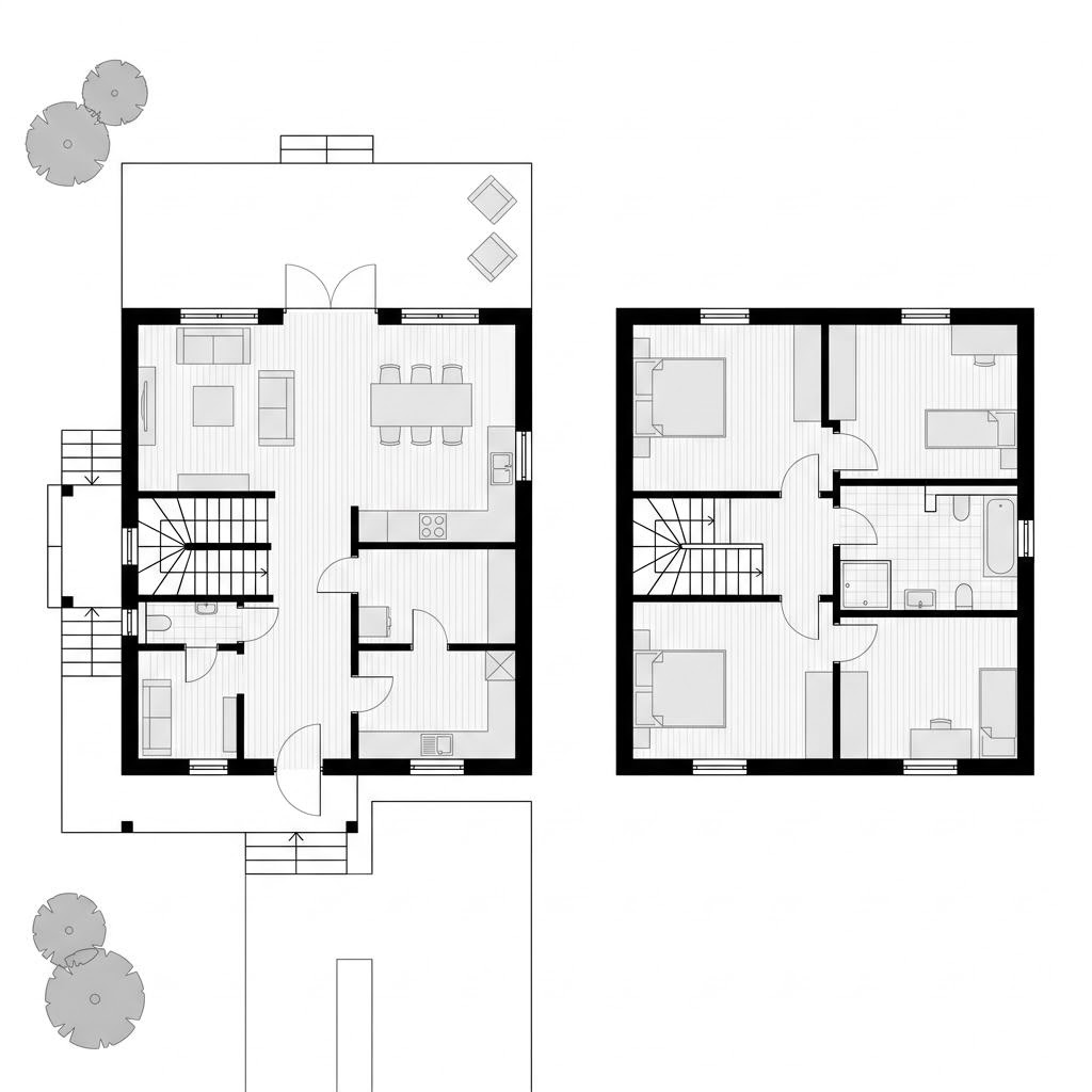 Grundriss Schwedenhaus Stockholm 140 von greenville — 140 m², 5 Zimmer