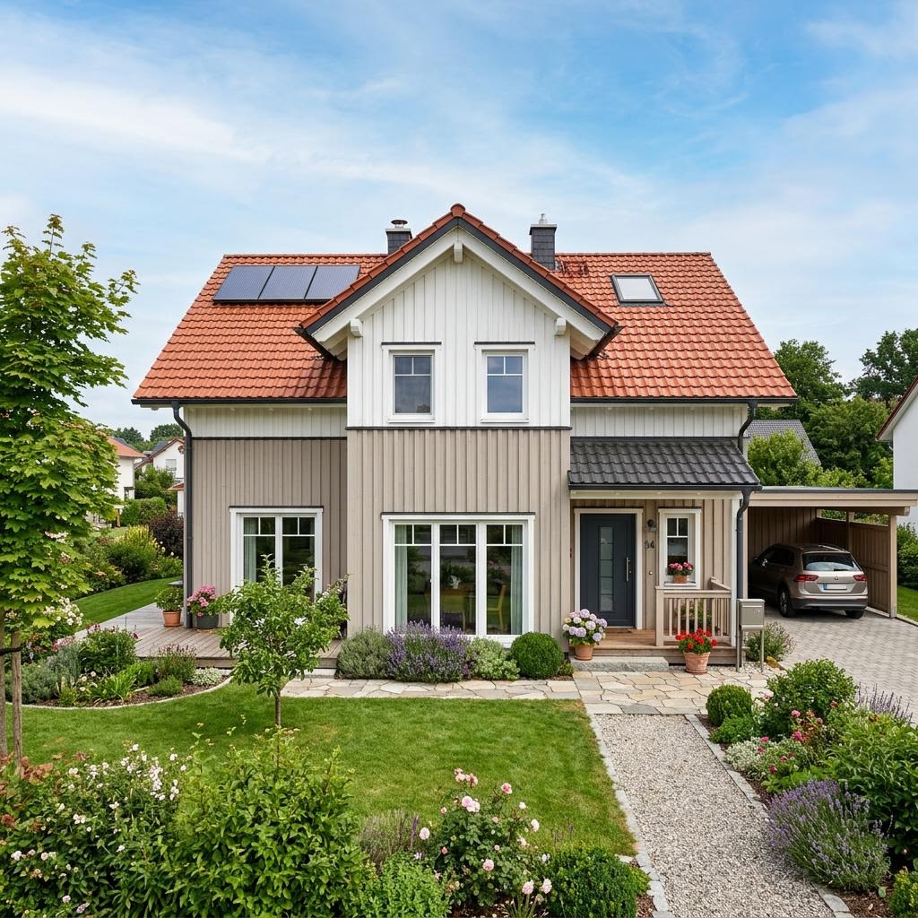 Schwedenhaus SH 128 N von ScanHaus Marlow Schwedenhaus SH 128 N von ScanHaus Marlow — Holzhaus mit Sprossenfenstern und 128 m²