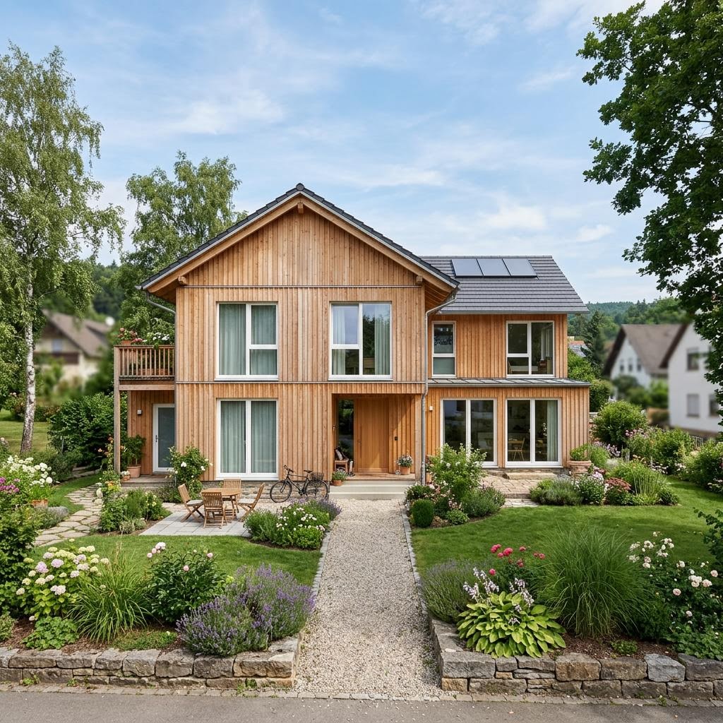 Mehrgeneration Familienhof 208 von Albert Haus Mehrgenerationenhaus Mehrgeneration Familienhof 208 von Albert Haus — Fertighaus in Holztafelbau mit rund 208 m²