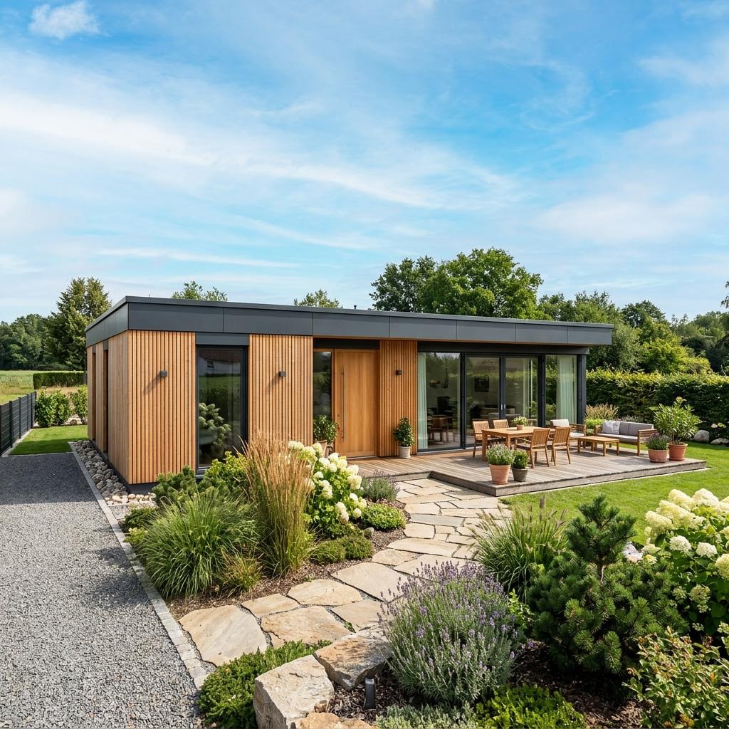 Modulhaus Flex 72 von CABIN ONE Modulhaus Modulhaus Flex 72 von CABIN ONE — Modulbau mit rund 72 m²