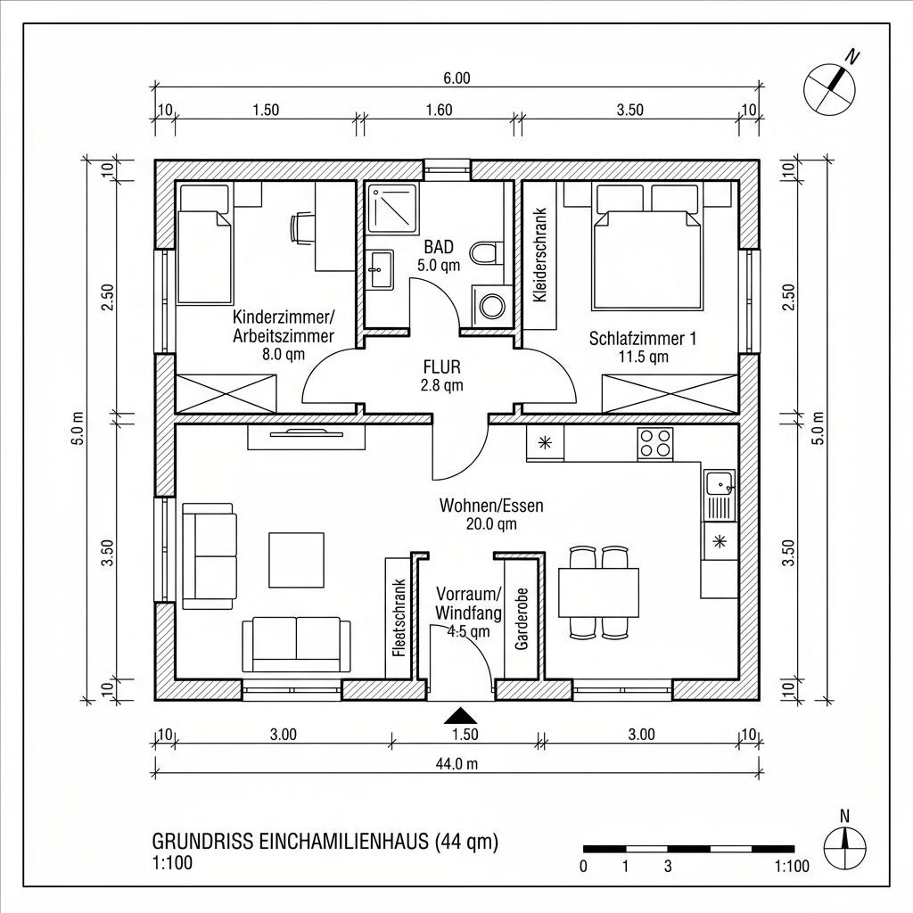 Modulhaus COMMOD Modul Anbau 44 von Commod-Haus — kompaktes Anbaumodul aus Holz