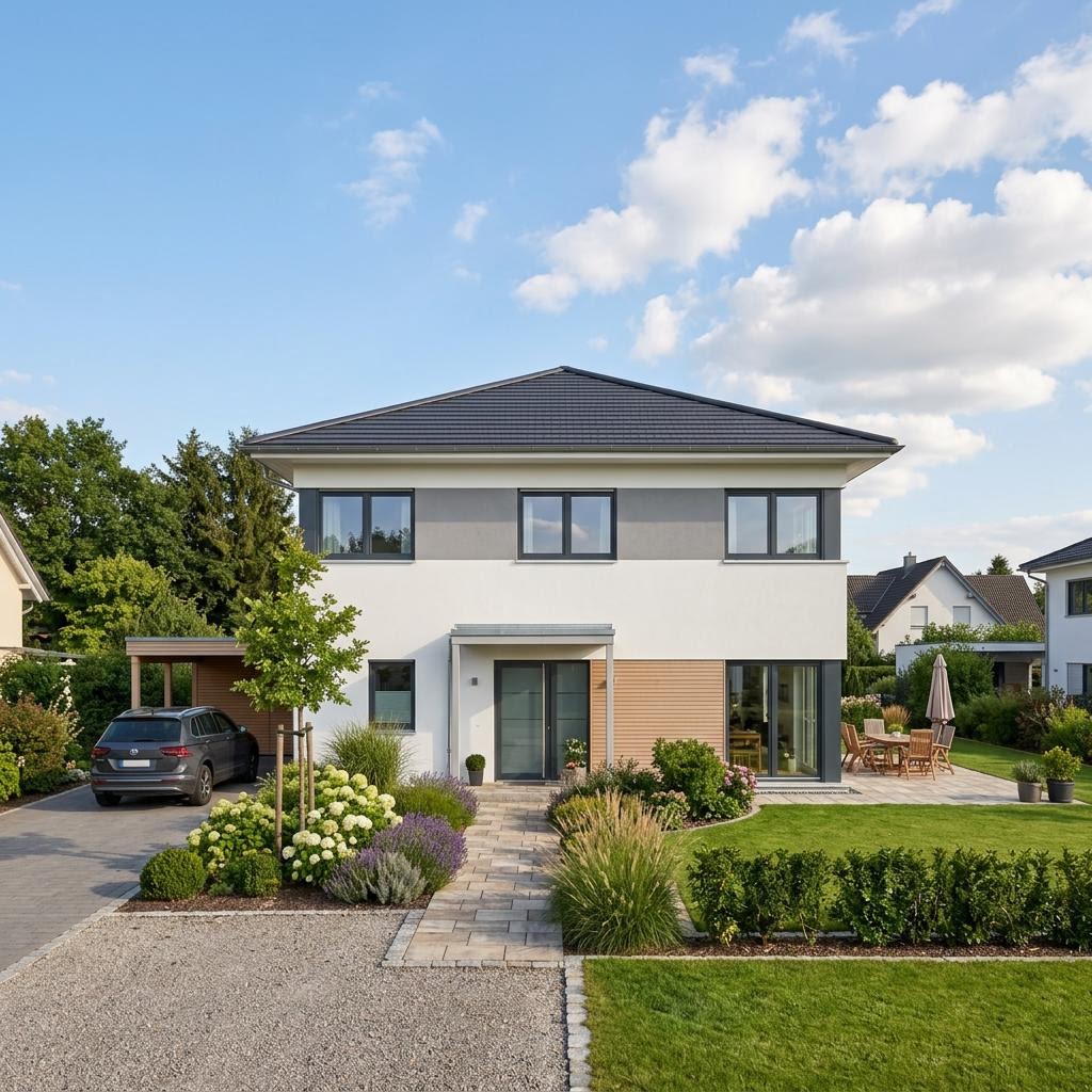Stadtvilla Solitär Stadtvilla 158 von Keitel-Haus — Holzfertighaus mit Zeltdach