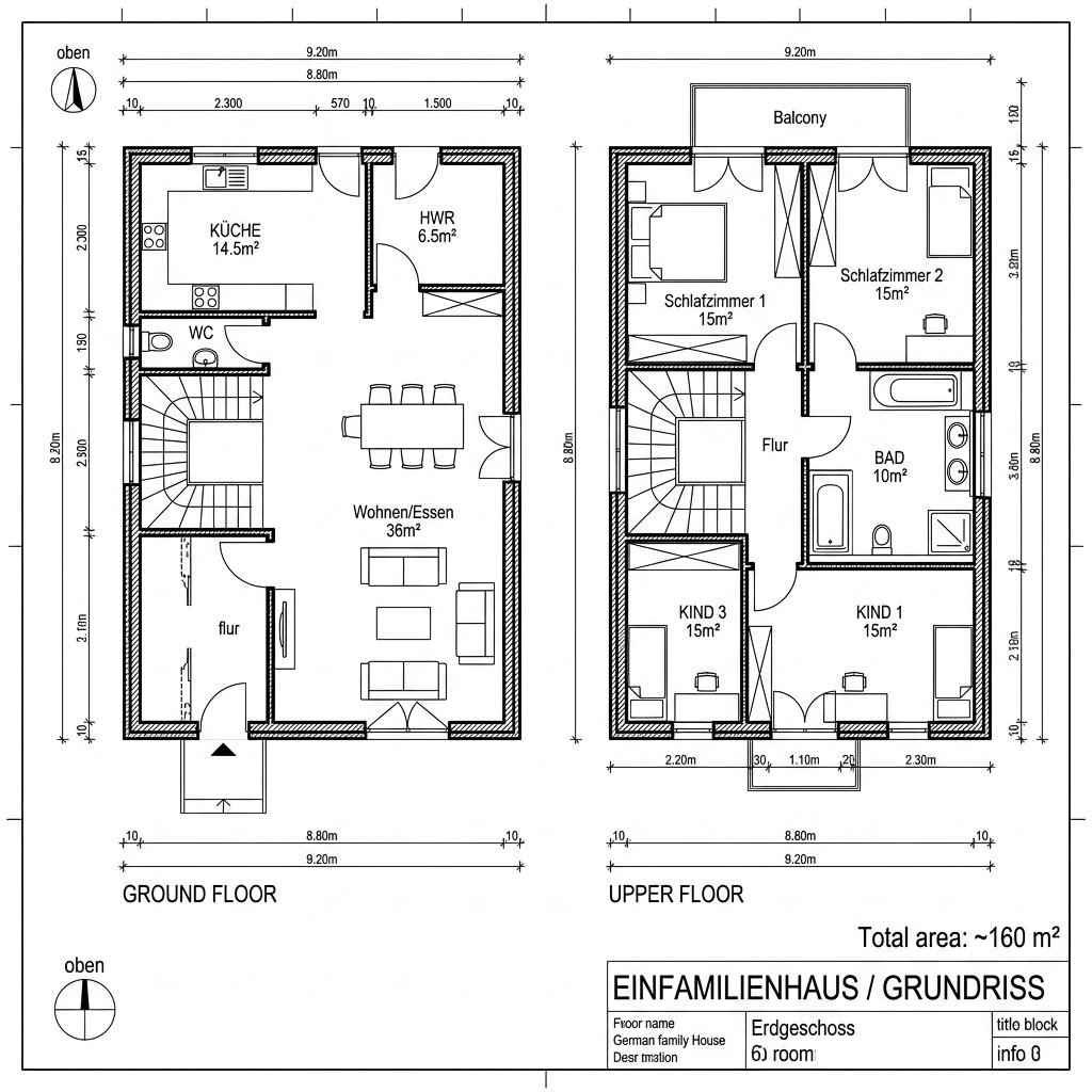 Grundriss Vitalis 160 von TALBAU-Haus — 160 m², 6 Zimmer