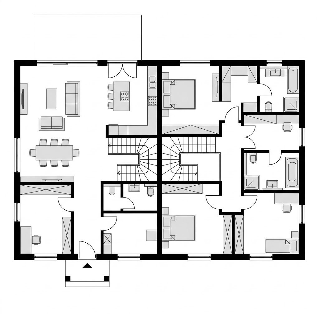 Grundriss Stadtvilla Generation 172 von WeberHaus — 172 m², 6 Zimmer
